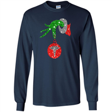 Load image into Gallery viewer, Grinch Hand holding Nurse ornament Christmas (1)