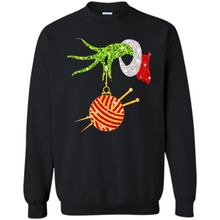 Load image into Gallery viewer, Grinch Hand Holding Ball Of Wool And Knitting Needles Christmas