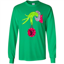 Load image into Gallery viewer, Grinch hand holding logo Louisvuitton