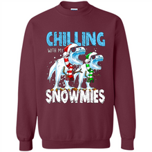 Load image into Gallery viewer, T-Rex Dinosaurs Chilling With My Snowmies Christmas