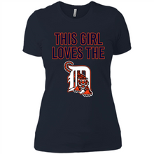 Load image into Gallery viewer, This girl loves the Detroit Tigers team shirt Sweatshirt DORABLE SHIRT
