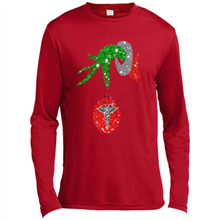 Load image into Gallery viewer, Grinch Hand holding Nurse ornament Christmas (1)