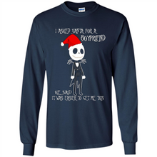 Load image into Gallery viewer, I Asked Santa For A Boyfriend Jack Skellington Christmas sweater