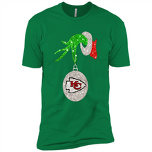 Load image into Gallery viewer, Kansas City Chiefs Glitter Grinch Monogram Ornament Christmas Gift