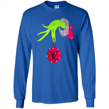Load image into Gallery viewer, Grinch hand holding logo Louisvuitton