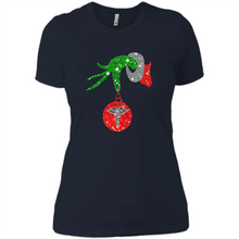 Load image into Gallery viewer, Grinch Hand holding Nurse ornament Christmas (1)
