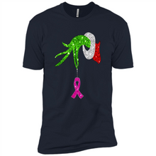 Load image into Gallery viewer, Grinch Hand Holding Breast Cancer Awareness Christmas