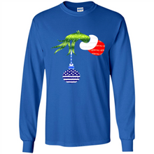 Load image into Gallery viewer, Grinch Holding American Flag ornament Christmas