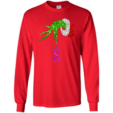 Load image into Gallery viewer, Grinch Hand Holding Breast Cancer Awareness Christmas