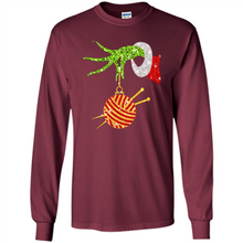 Load image into Gallery viewer, Grinch Hand Holding Ball Of Wool And Knitting Needles Christmas