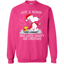 Load image into Gallery viewer, Just a Woman who loves Snoopy and Christmas