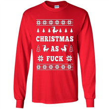 Load image into Gallery viewer, Humping deer Christmas as fuck sweater