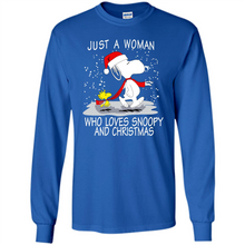 Load image into Gallery viewer, Just a Woman who loves Snoopy and Christmas
