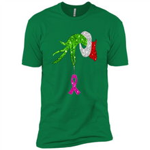 Load image into Gallery viewer, Grinch Hand Holding Breast Cancer Awareness Christmas