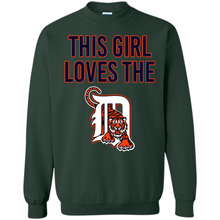 Load image into Gallery viewer, This girl loves the Detroit Tigers team shirt Sweatshirt DORABLE SHIRT