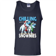 Load image into Gallery viewer, T-Rex Dinosaurs Chilling With My Snowmies Christmas