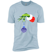 Load image into Gallery viewer, Grinch Holding American Flag ornament Christmas