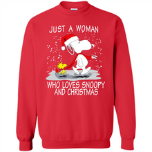 Load image into Gallery viewer, Just a Woman who loves Snoopy and Christmas