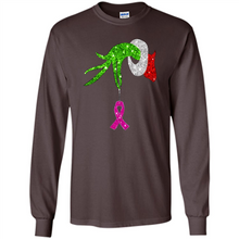 Load image into Gallery viewer, Grinch Hand Holding Breast Cancer Awareness Christmas