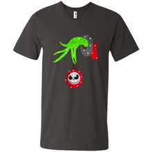 Load image into Gallery viewer, Grinch hand holding Jack Skellington