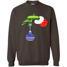 Load image into Gallery viewer, Grinch Holding American Flag ornament Christmas