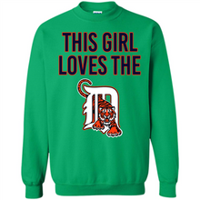 Load image into Gallery viewer, This girl loves the Detroit Tigers team shirt Sweatshirt DORABLE SHIRT
