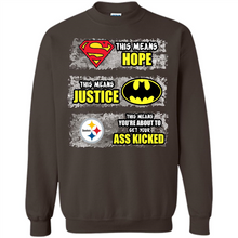 Load image into Gallery viewer, PITTSBURGH STEELERS SUPERMAN MEANS HOPE BATMAN