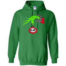 Load image into Gallery viewer, Grinch hand holding Jack Skellington