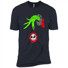 Load image into Gallery viewer, Grinch hand holding Jack Skellington