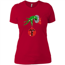 Load image into Gallery viewer, Grinch Hand holding Nurse ornament Christmas