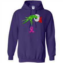 Load image into Gallery viewer, Grinch Hand Holding Breast Cancer Awareness Christmas