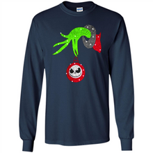Load image into Gallery viewer, Grinch hand holding Jack Skellington