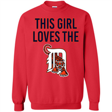 Load image into Gallery viewer, This girl loves the Detroit Tigers team shirt Sweatshirt DORABLE SHIRT