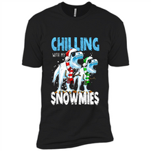 Load image into Gallery viewer, T-Rex Dinosaurs Chilling With My Snowmies Christmas