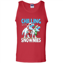 Load image into Gallery viewer, T-Rex Dinosaurs Chilling With My Snowmies Christmas