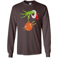 Load image into Gallery viewer, Grinch Hand Holding Ball Of Wool And Knitting Needles Christmas