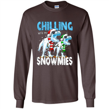 Load image into Gallery viewer, T-Rex Dinosaurs Chilling With My Snowmies Christmas
