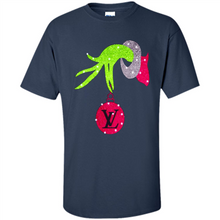 Load image into Gallery viewer, Grinch hand holding logo Louisvuitton