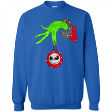Load image into Gallery viewer, Grinch hand holding Jack Skellington