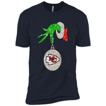 Load image into Gallery viewer, Kansas City Chiefs Glitter Grinch Monogram Ornament Christmas Gift