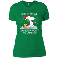 Load image into Gallery viewer, Just a Woman who loves Snoopy and Christmas