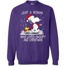 Load image into Gallery viewer, Just a Woman who loves Snoopy and Christmas