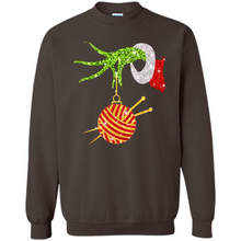 Load image into Gallery viewer, Grinch Hand Holding Ball Of Wool And Knitting Needles Christmas