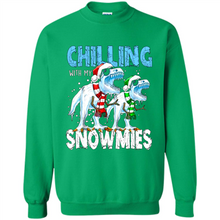 Load image into Gallery viewer, T-Rex Dinosaurs Chilling With My Snowmies Christmas
