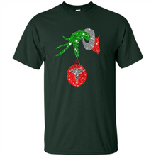 Load image into Gallery viewer, Grinch Hand holding Nurse ornament Christmas (1)