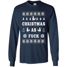 Load image into Gallery viewer, Humping deer Christmas as fuck sweater