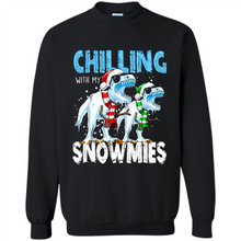 Load image into Gallery viewer, T-Rex Dinosaurs Chilling With My Snowmies Christmas