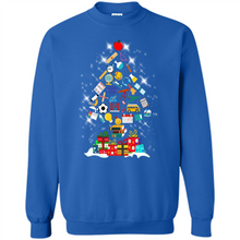 Load image into Gallery viewer, Greate Science Teacher Shirt Merry Christmas Tree Science Tools Funny Gift Book Lovers (1)