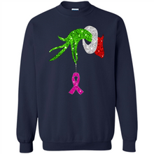 Load image into Gallery viewer, Grinch Hand Holding Breast Cancer Awareness Christmas