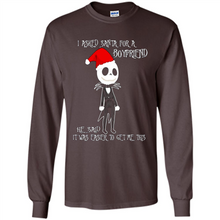 Load image into Gallery viewer, I Asked Santa For A Boyfriend Jack Skellington Christmas sweater